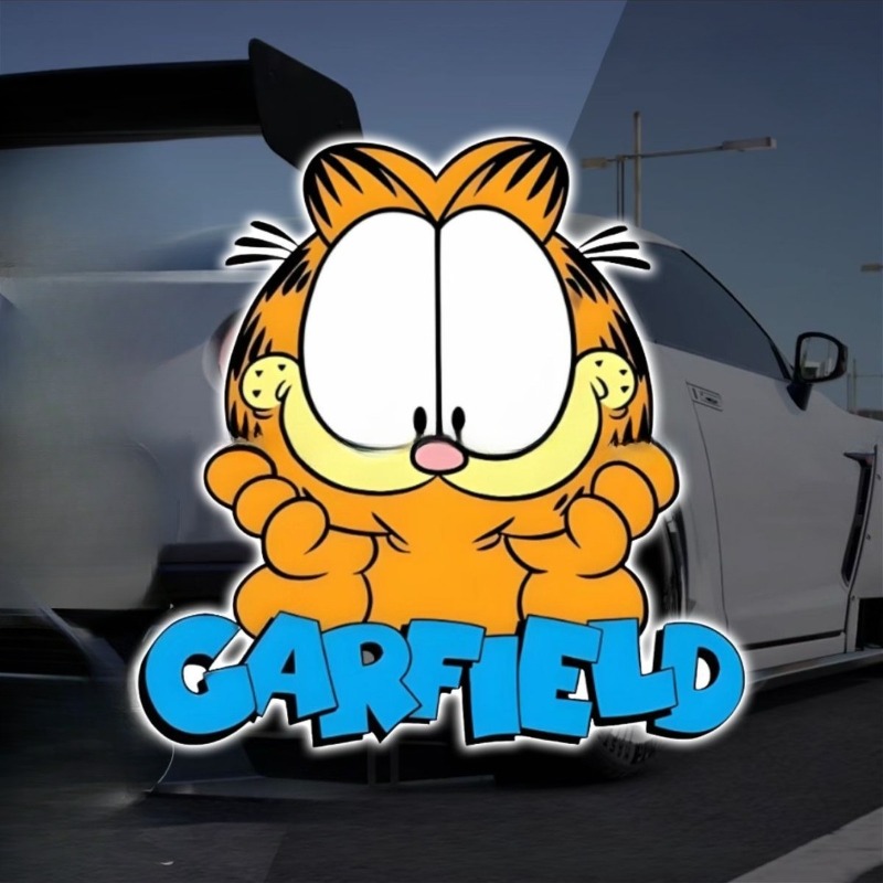 Car Accessories Sticker - Kreative Cartoon-Aufkleber mit dem niedlichen Garfield-Motiv,