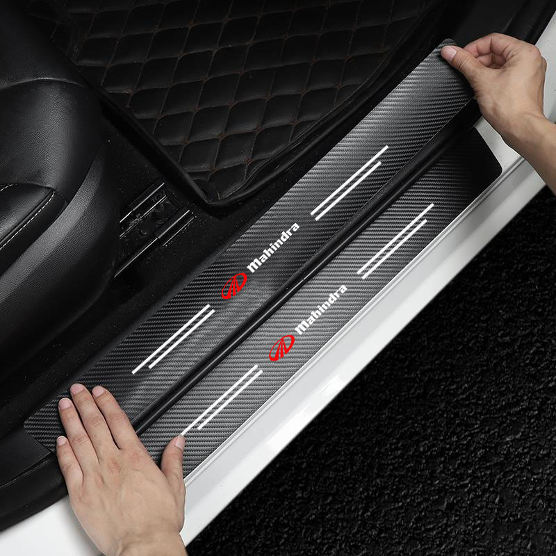 Car Accessories Xuv 300 - Kohlefaser-Kofferraumstoßstangen-Schutzaufkleber für Mahindra KUV100 XUV700 XUV300