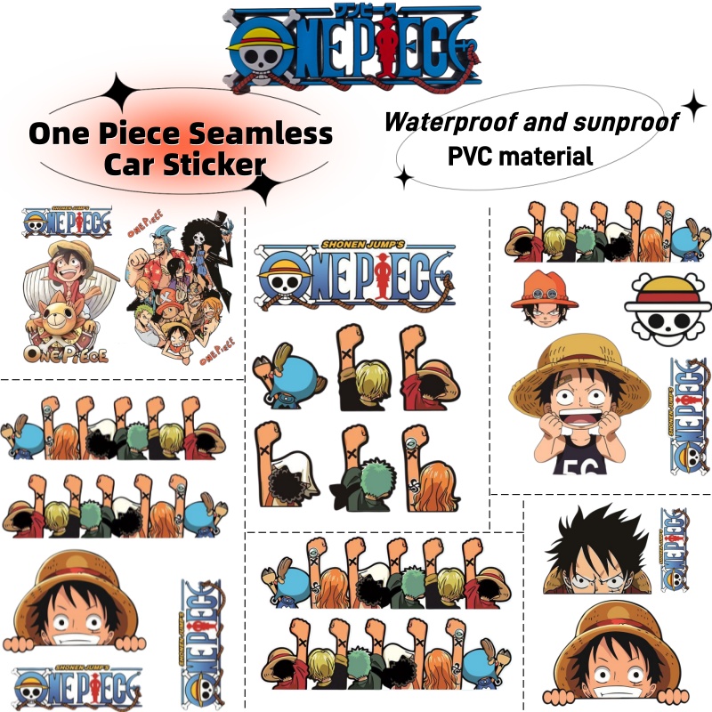 Car Accessories Sticker - One Piece Aufkleber für Elektrofahrzeuge, Cartoon-Dekoration