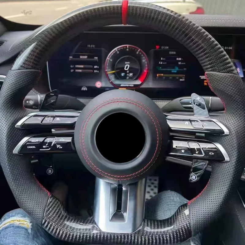 Car Accessories For Steering Wheel - Meistverkauftes Auto-Zubehör Carbon-Faser-Lenkrad AECSG Klasse CLS