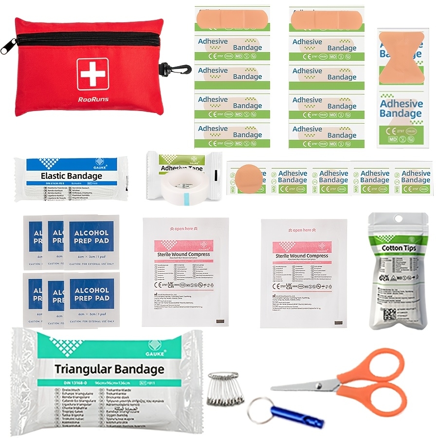 Car Accessories For Elderly - Mini-Erste-Hilfe-Set 65 Teile, Kompakte Notfall-Überlebens-Medizintasche für