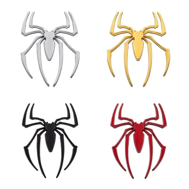 Car Accessories Sticker - 3D-Autoaufkleber aus Metall, Spider-Car-Logo, Chrom-Abzeichen, Auto-Abzeichen-Aufkleber,