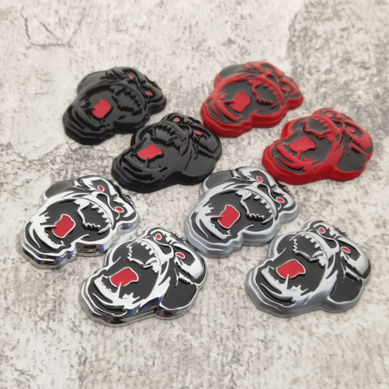 Car Accessories Sticker - Hochwertige Modifikation 3D Metall Autoaufkleber Diamant-Gorilla-Gefürchtel-Kratzerabdeckung