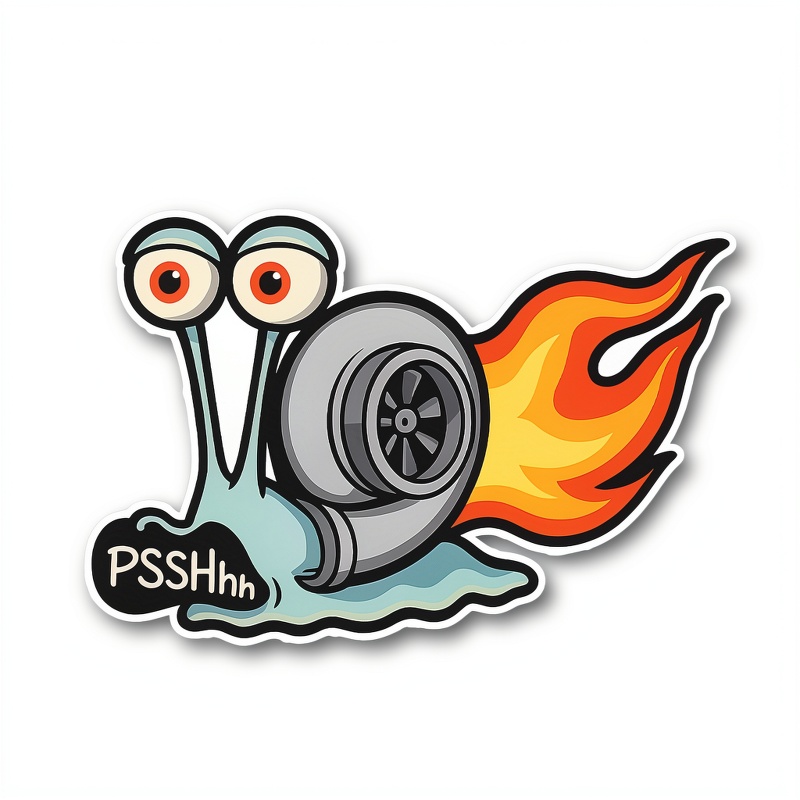 Car Accessories Sticker - 5 Stück lustige Turbo-Autoaufkleber – wasserfester,