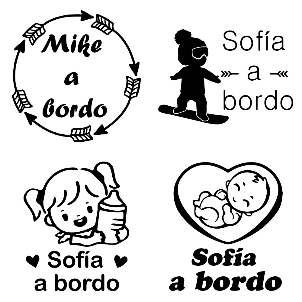 Car Accessories Sticker - 1pc Vinyl baby ein burgund bunte