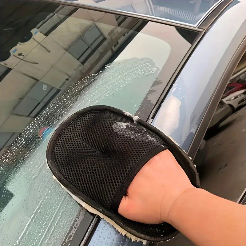 Car Detailing Brush - 1/2/3/4 Stück Auto-Reinigungshandschuhe, Mikrofaser-Detailbürste, geeignet für