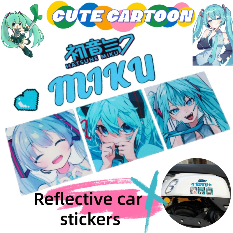 Car Accessories Sticker - 2026 Neue Kreative Hatsune Miku Anime
