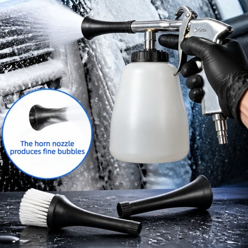Car Detailing Brush - Auto-Innenraum-Staubreinigungswerkzeug Handgehaltener Zyklon-Luftbläser Hochdruck-Staubentferner mit Passender