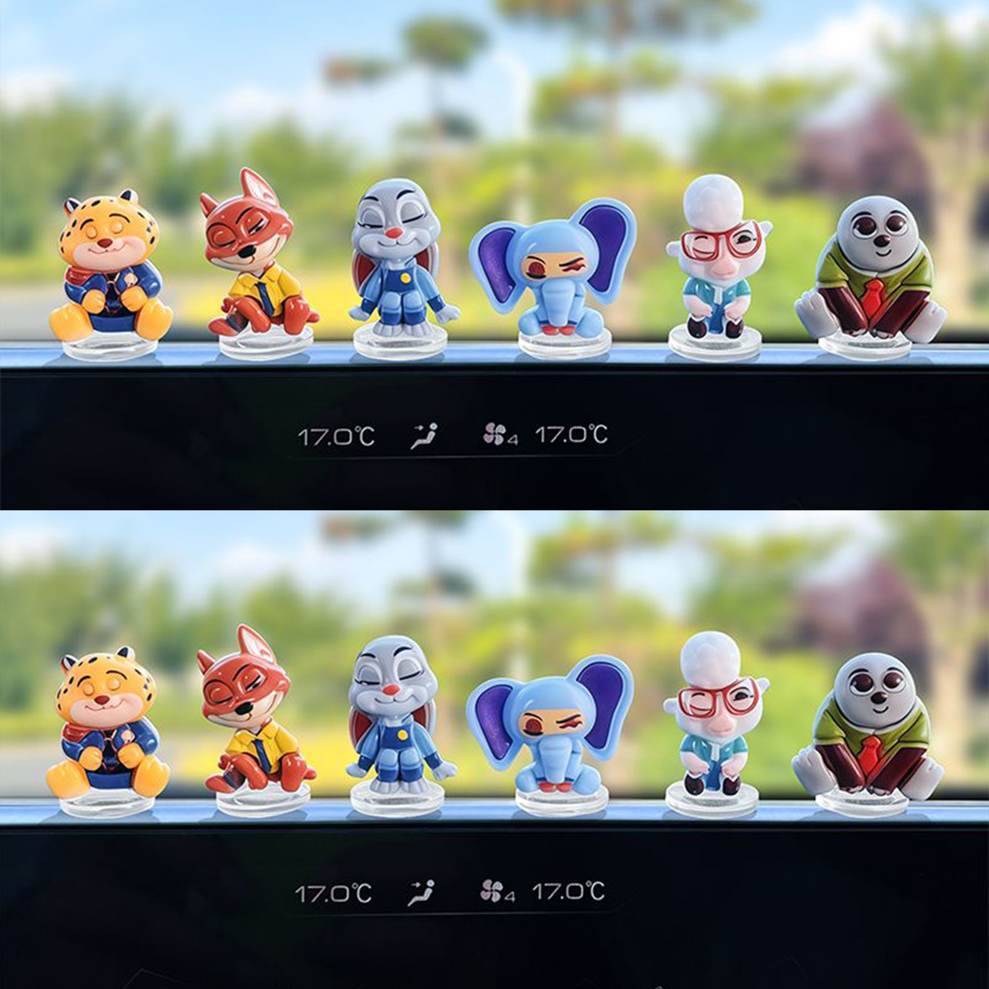 Car Accessories For Decoration - Zootopia Cartoon-Auto-Ornament für die Autodekoration, Armaturenbrett-Dekoration,