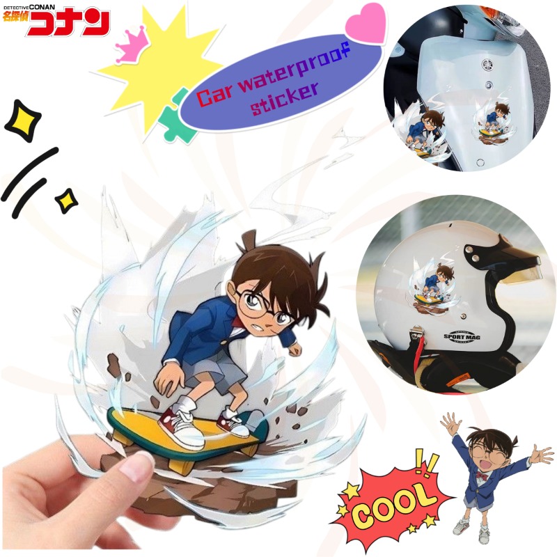 Car Accessories Sticker - Detective Conan Cartoon-Skateboard-Aufkleber, wasserfeste Aufkleber für