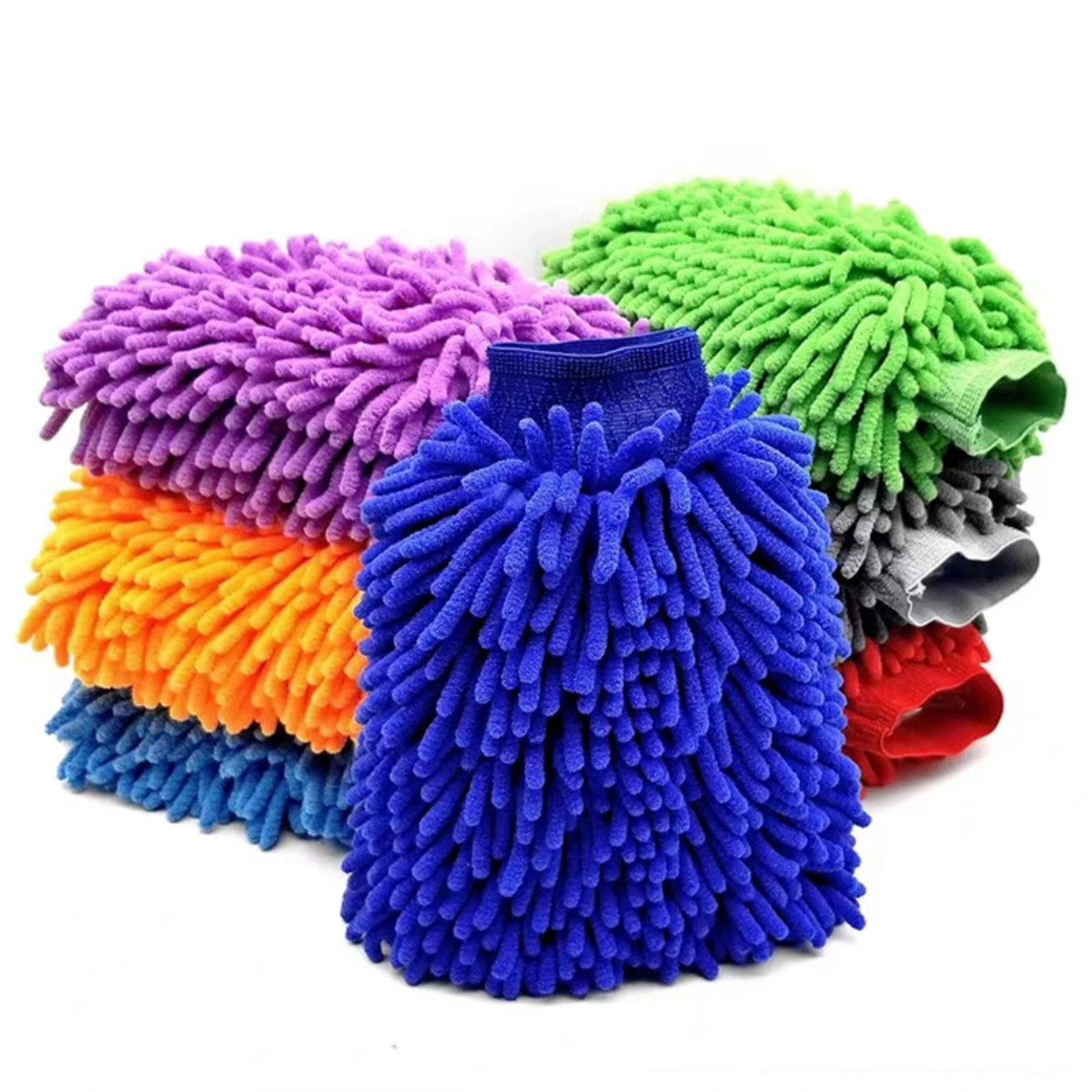 Car Detailing Brush - 1/2 Stück Auto-Waschhandschuh Korallenfleece-Handschuh Weich Kratzfest