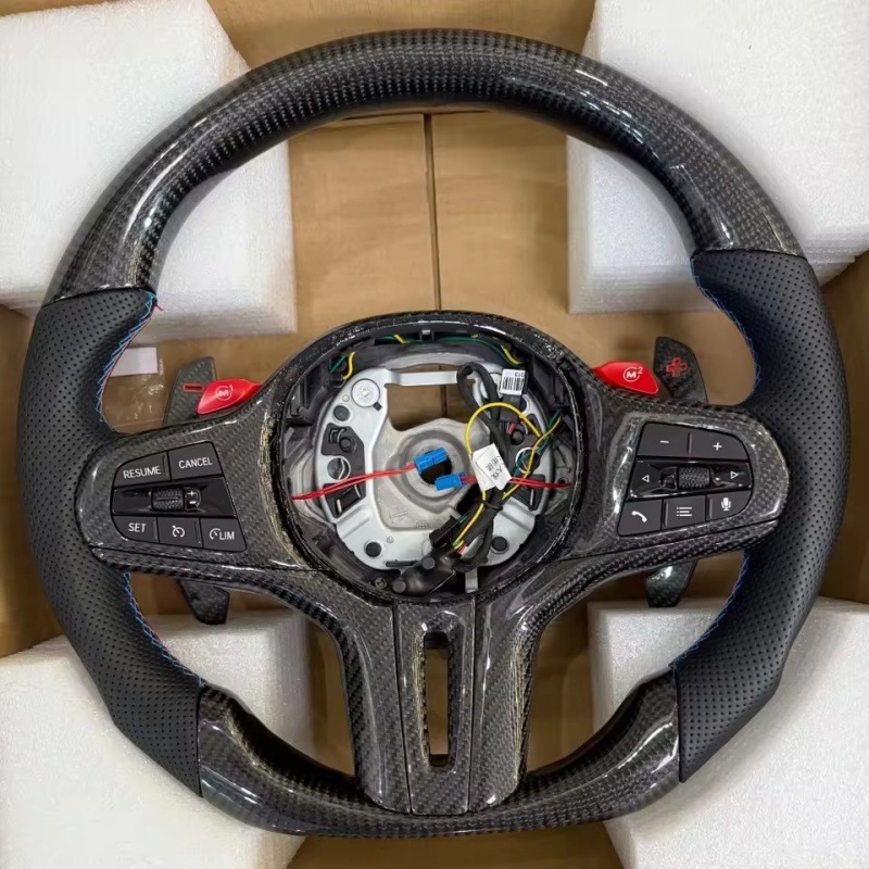 Car Accessories For Steering Wheel - Lenkrad aus Kohlefaser und Leder für