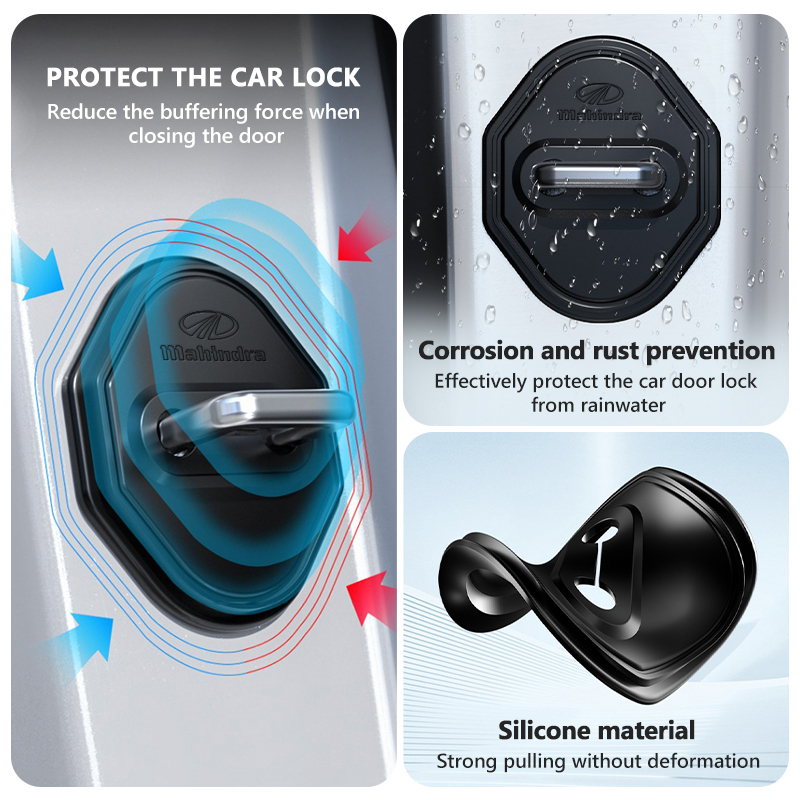 4 Stück Auto-Silikon-Türschlos – Car Accessories Xuv 300 Bewertung und Preis