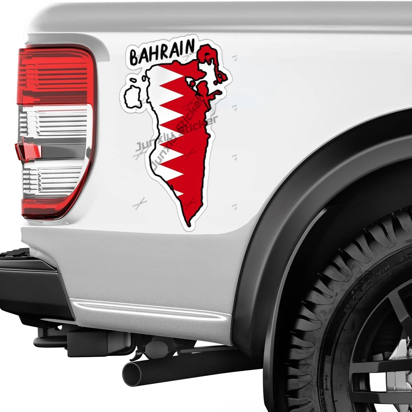 Bahrain Umriss mit Flagge Viny – Car Accessories Bahrain Bewertung und Preis